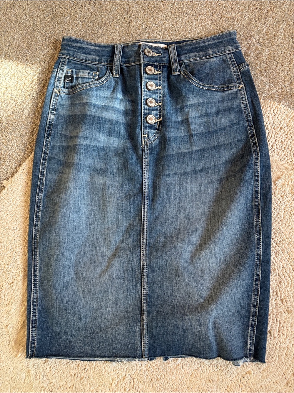 midi Jean skirt